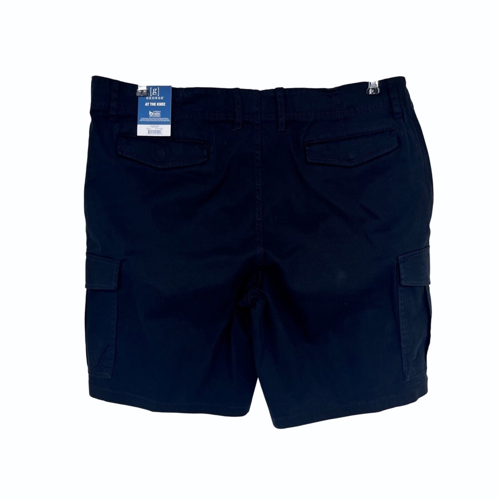 George Cargo Shorts Mens 38 Black 10" Inseam Cotton Stretch Utility Gorpcore - Picture 2 of 8